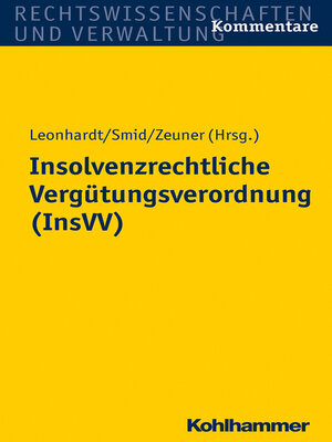 cover image of Insolvenzrechtliche Vergütungsverordnung (InsVV)